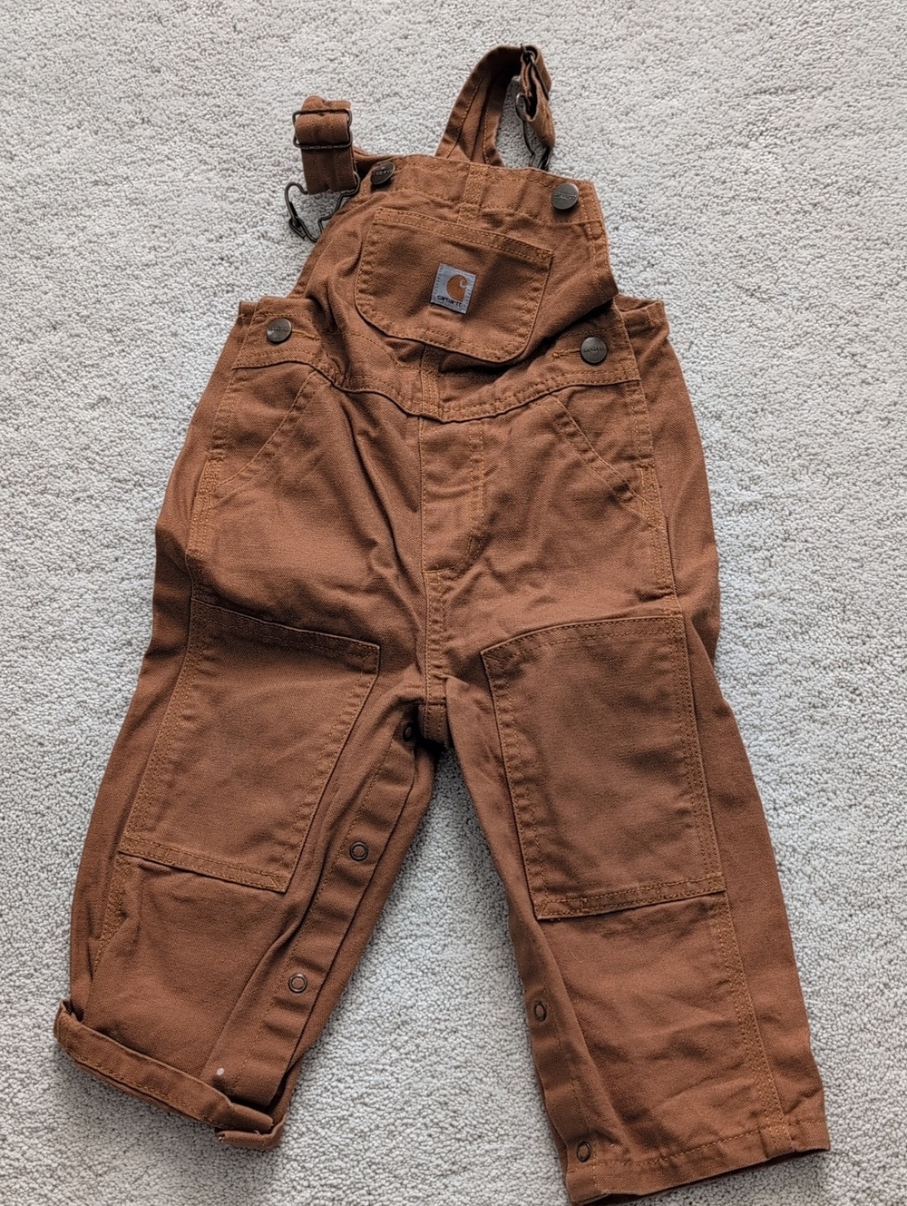 Carhartt Toddler Rust Brown Duck Overalls 18m